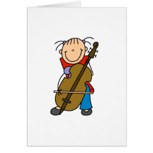 Cello Stick Figure Card