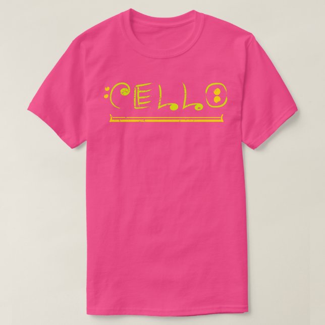 Cello String Art Cellist Gift Idea Cello Player Ye T-Shirt (Design Front)