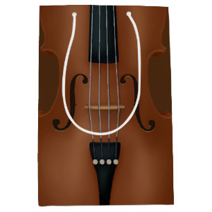 Cello Strings Bridge F-Holes Detail Music Medium Gift Bag
