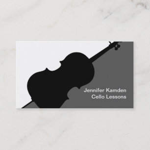 Cello Teacher Business Cards