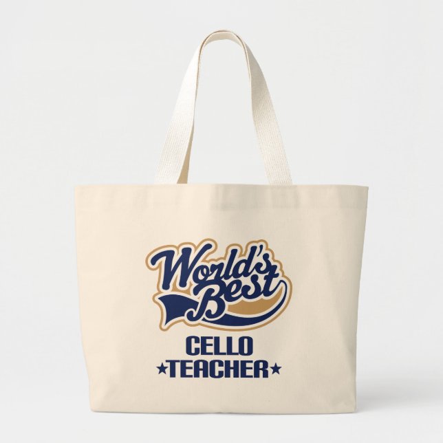 Cello Teacher Gift Large Tote Bag (Front)