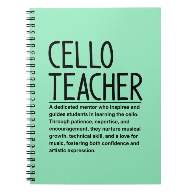 Cello teacher notebook (Front)