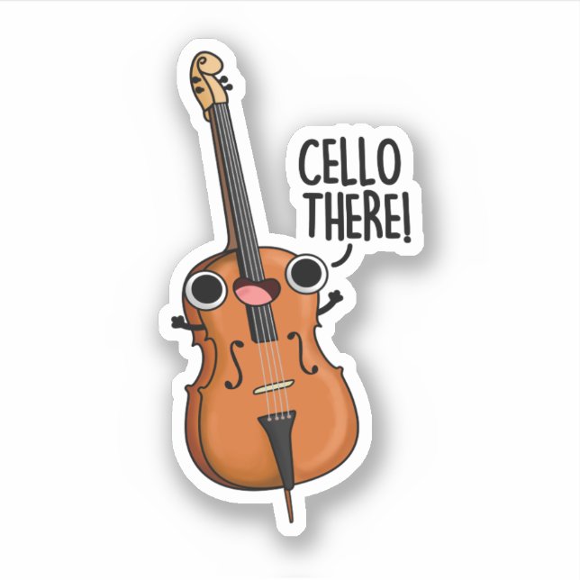 Cello There Cute Music Pun  (Front)