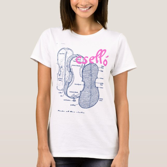 Cello Violin tShirt tee (Front)