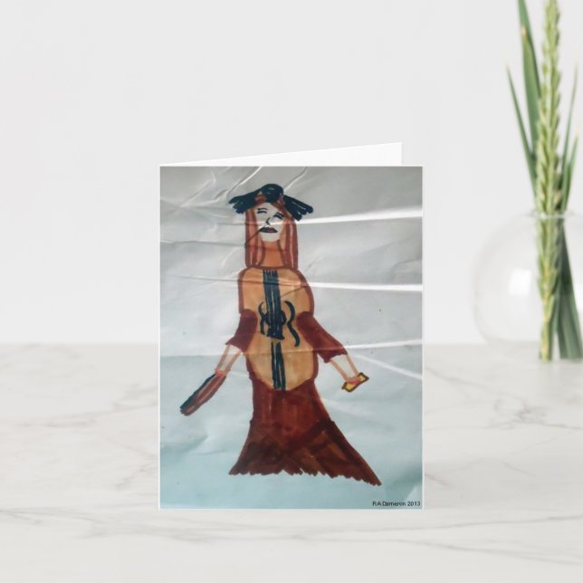 Cello Woman Notecard (Front)