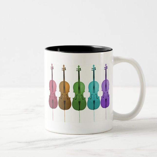 Cellos and Colour Two-Tone Coffee Mug (Right)
