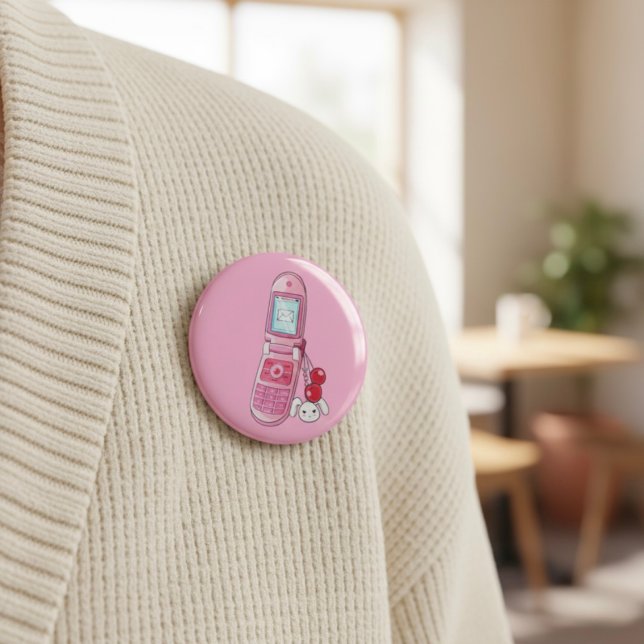 Cellphone 6 Cm Round Badge (Creator Uploaded)