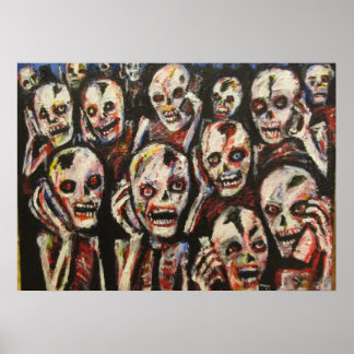Cellphone Zombies by jack larson Poster