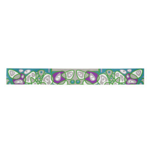 Cells Similar Differ Teal Green Purple Grey White  Satin Ribbon