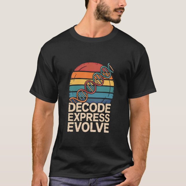 Cellular Biology Retro DNA Science Molecular Cell T-Shirt (Front)