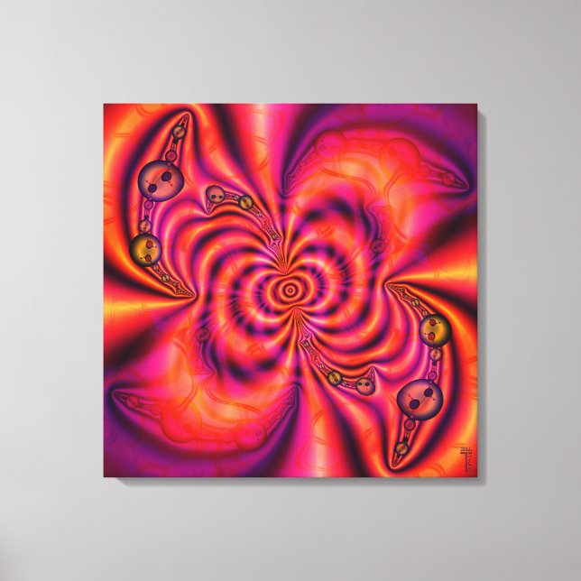 Cellular Spiral  Wrapped Canvas (Front)