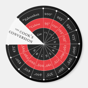 Celsius to Fahrenheit Temperature Conversion Chart Magnet