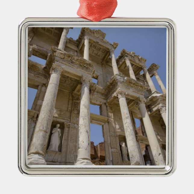 Celsus Library, built in AD 114-117 Metal Tree Decoration (Front)