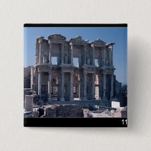 Celsus Library, built in AD 135 15 Cm Square Badge