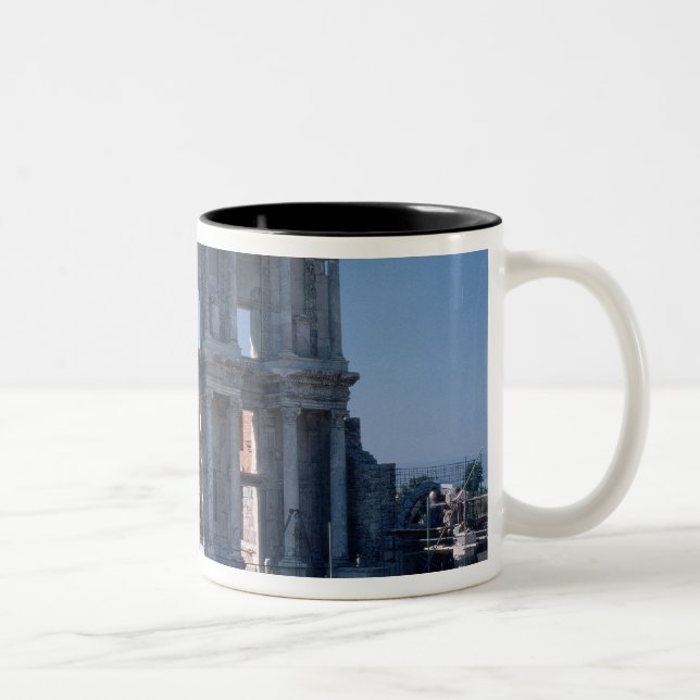 Celsus Library, built in AD 135 Two-Tone Coffee Mug (Right)