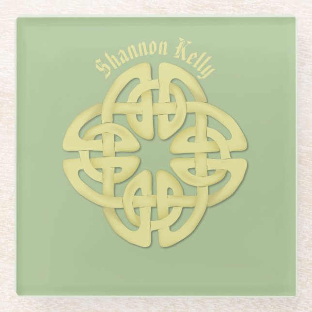 Celtic All-Over-Print   Glass Coaster (Front)