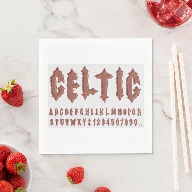 Celtic Alphabet Font Napkin (Creator Uploaded)