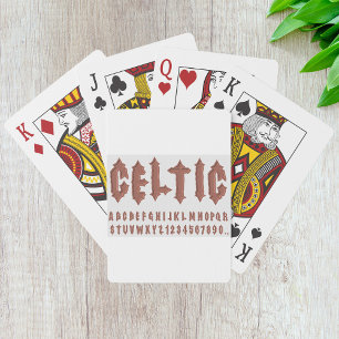 Celtic Alphabet Font Playing Cards