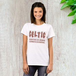 Celtic Alphabet Font T-Shirt