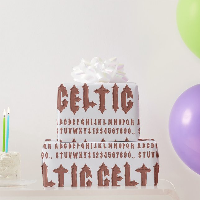 Celtic Alphabet Font Wrapping Paper (Creator Uploaded)