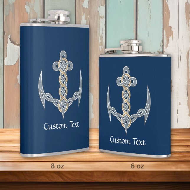 Celtic Anchor 1 Hip Flask (Creator Uploaded)