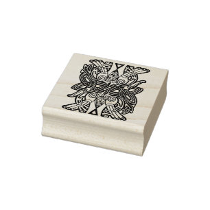 Celtic animals illustration art stamp