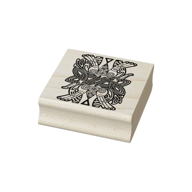 Celtic animals illustration art stamp (Stamp)