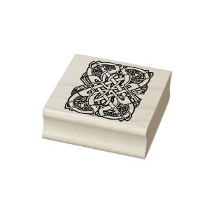Celtic animals illustration art stamp