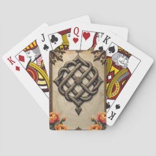 Celtic art and floral splendour in warm tones. playing cards