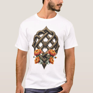 Celtic art and floral splendour in warm tones. T-Shirt