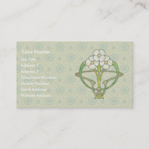 Celtic art deco floral design t2 business card