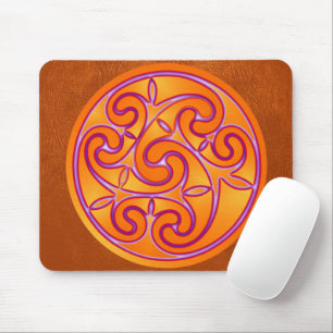 Celtic Art Spiral Design Mouse Mat