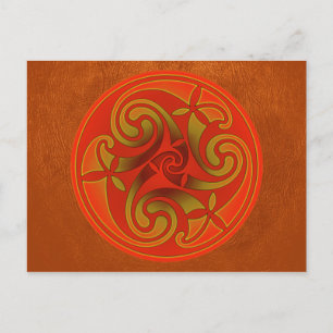 Celtic Art Spiral Design Postcard