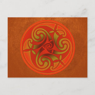 Celtic Art Spiral Design Postcard