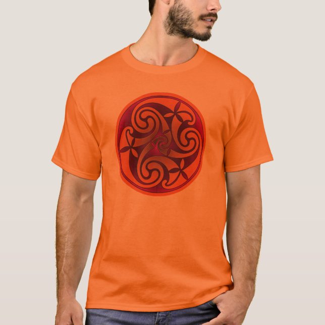 Celtic Art Spiral Design T-Shirt (Front)