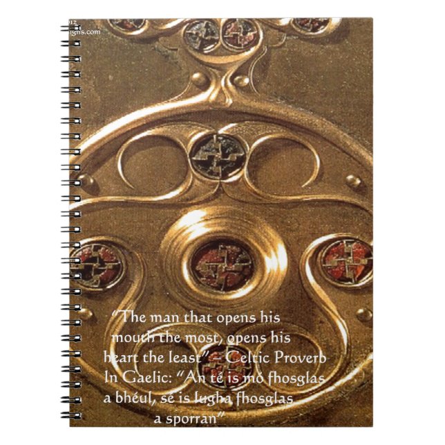 Celtic Artefact & Proverb Gifts & Cards Notebook (Front)