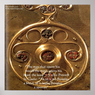 Celtic Artefact & Proverb Poster