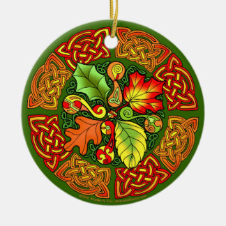 Celtic Autumn Leaves Ornament