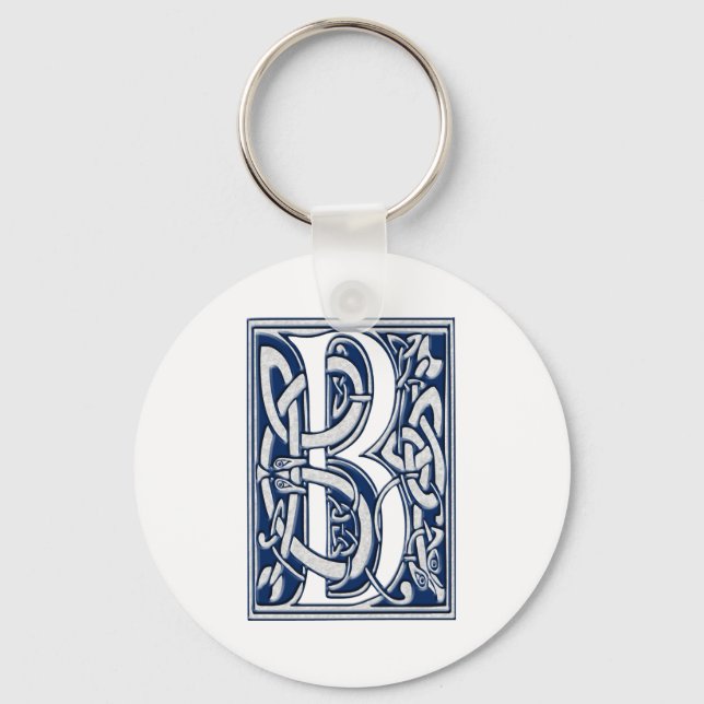 Celtic B Monogram Key Ring (Front)