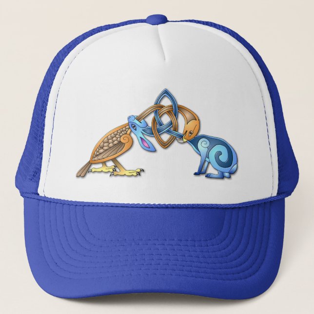 Celtic bird and rabbit Cap (Front)