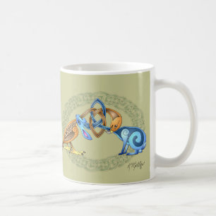 Celtic Bird and Rabbit with Frame Coffee Mug