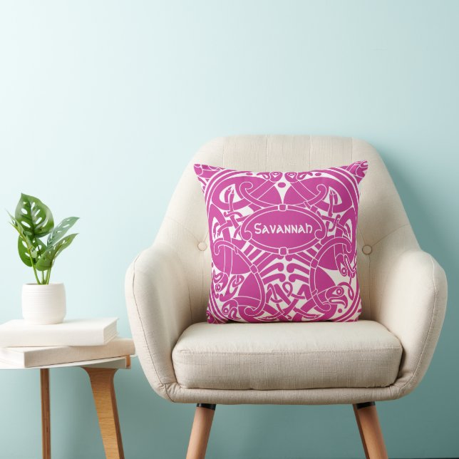 Celtic Bird Circle Choose Custom Colour Personalis Cushion (Chair)