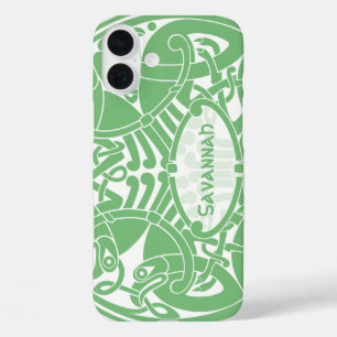 Celtic Bird Circle Pattern Personalised iPhone iPhone 16 Plus Case