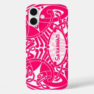 Celtic Bird Circle Pattern Personalised iPhone iPhone 16 Plus Case