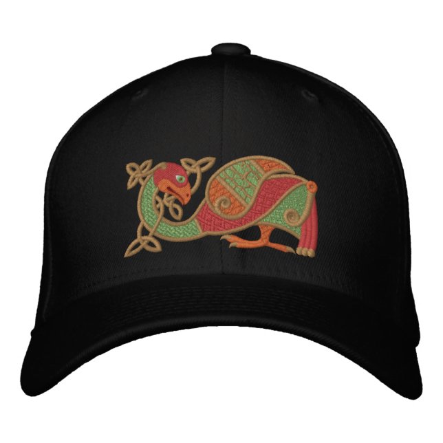 Celtic Bird Embroidered Hat (Front)