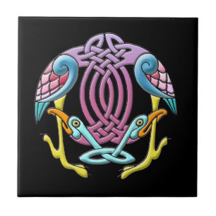 Celtic bird tile