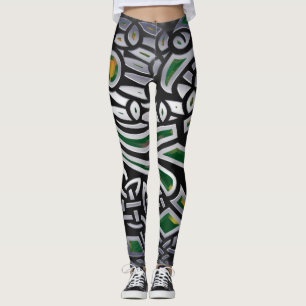Celtic Birds 3D Foil Leggings