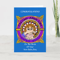 Celtic Birth Blessing greetings Card