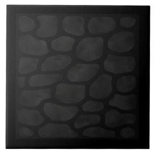 Celtic Black Stone with Black Border Ceramic Tiles