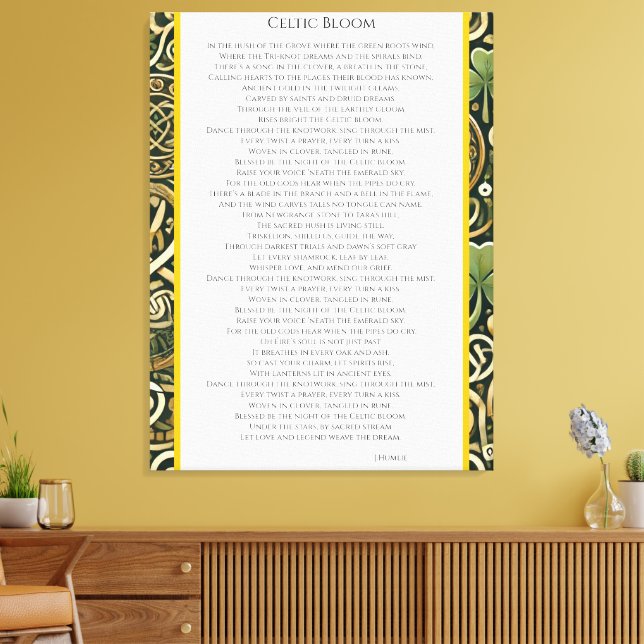 Celtic Bloom Canvas Print (Insitu(LivingRoom))